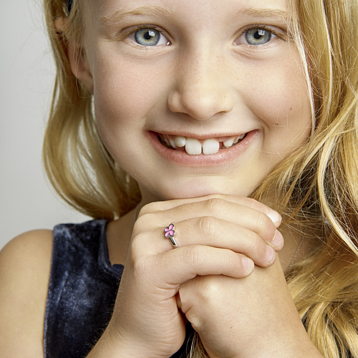 Fantasy Collection Ring vlinder emaille zilver