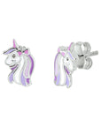 Zilver Gerhodineerd Oorknoppen Eenhoorn 1329225 - PansiteNederland.nl