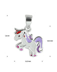 zilver gerhodineerd hanger eenhoorn 1329238 - PansiteNederland.nl