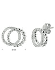 Zilver Gerhodineerd Oorknoppen Rondjes Zirkonia 1329247 - PansiteNederland.nl