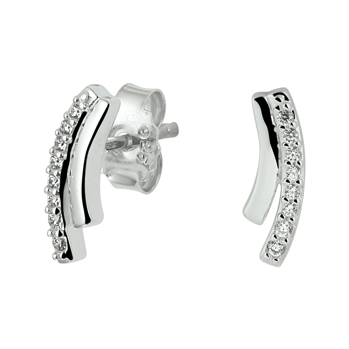 Fantasy Collection Oorbellen zirkonia zilver