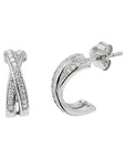 Zilver Gerhodineerd Stekeroorringen Zirkonia 1329284 - PansiteNederland.nl