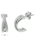 Zilver Gerhodineerd Stekeroorringen Zirkonia 1329284 - PansiteNederland.nl
