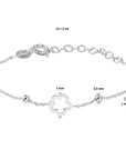 Zilver Gerhodineerd Armband Bloem 13 + 3 Cm 1329445 - PansiteNederland.nl