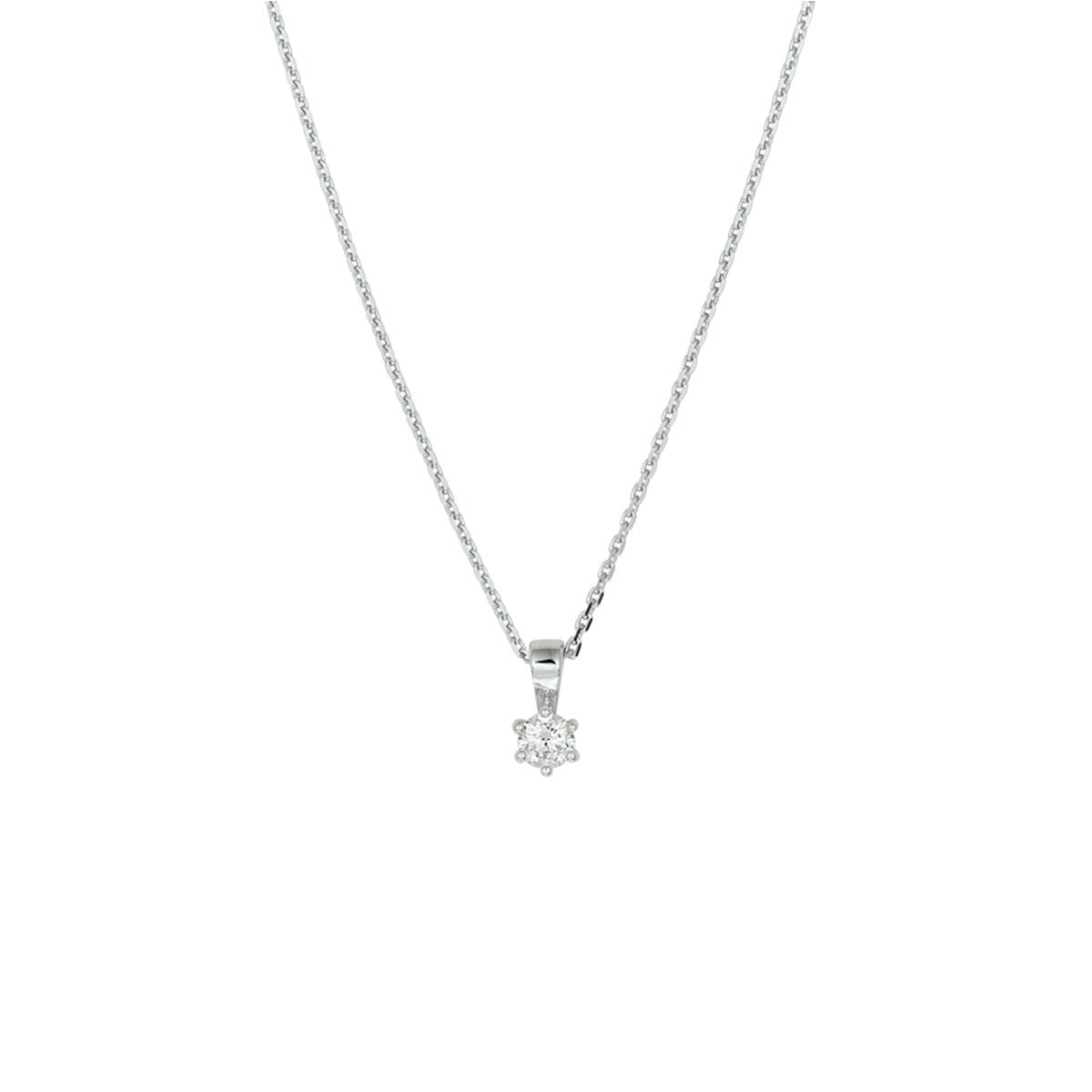 Fantasy Collection Collier zirkonia 41 + 4 cm zilver