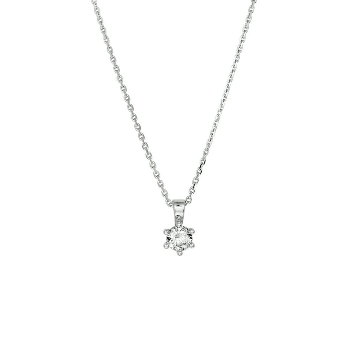 Fantasy Collection Collier zirkonia 41 + 4 cm zilver