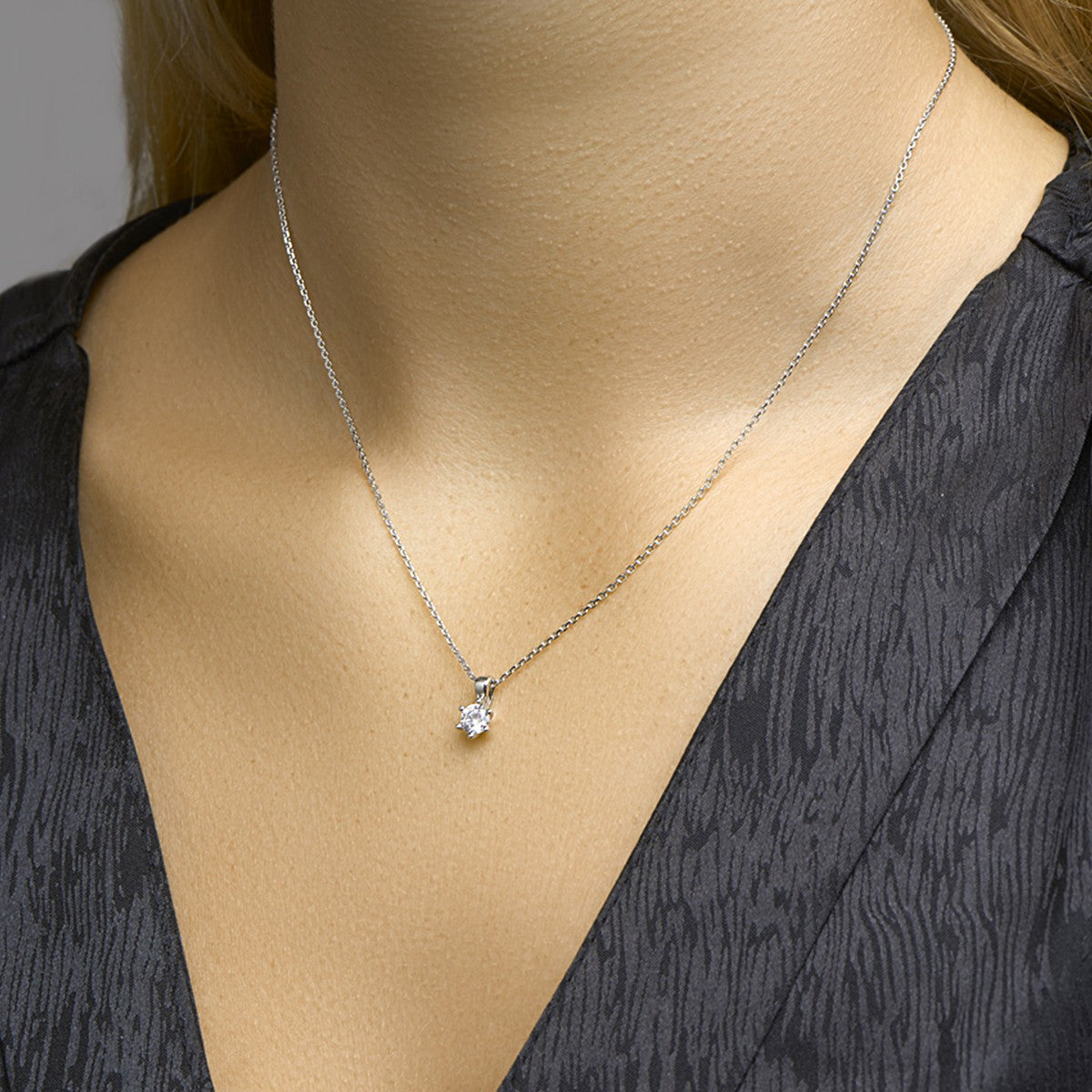 Fantasy Collection Collier zirkonia 41 + 4 cm zilver