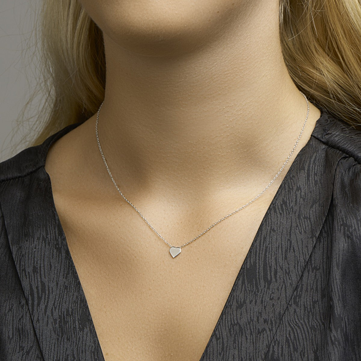 Fantasy Collection Collier hart 41 + 5 cm zilver