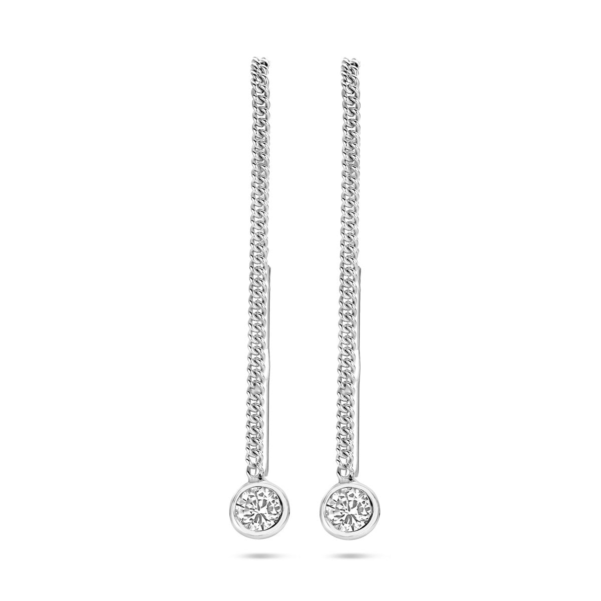 Fantasy Collection Oorbellen zirkonia 65 mm zilver