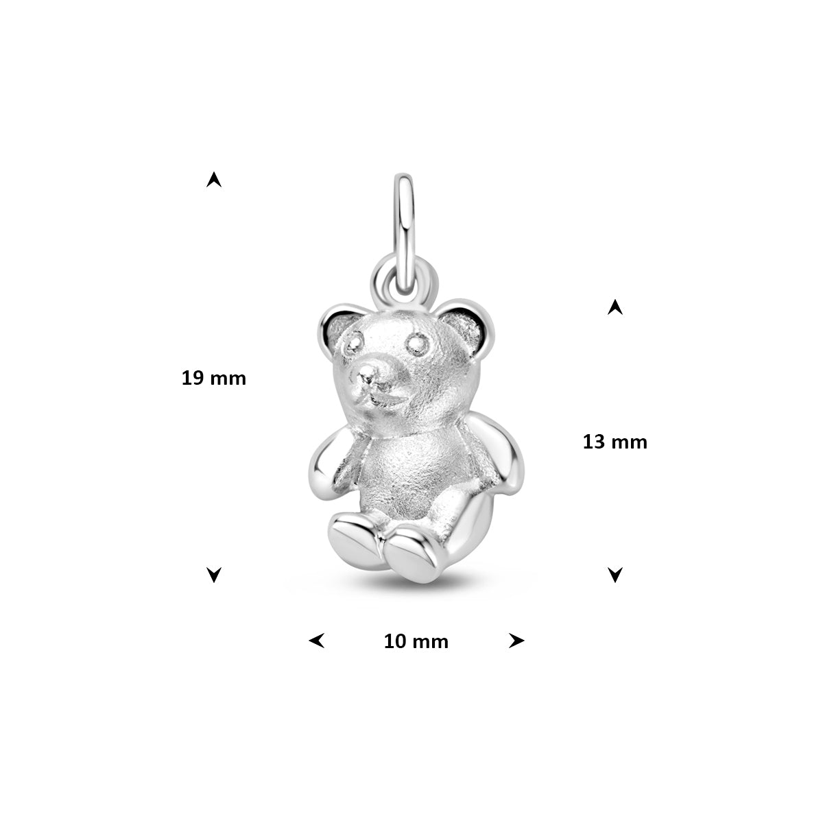 Hanger beer poli/mat 13 mm zilver