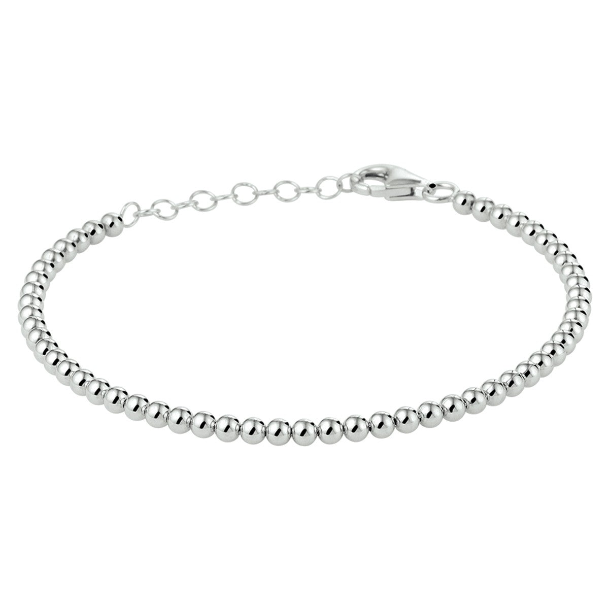 Fantasy Collection Armband bolletjes 3,0 mm 16 + 3 cm zilver