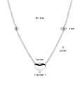 zilver gerhodineerd collier hart 36 + 3 cm 1329645 - PansiteNederland.nl