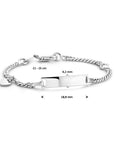 Zilver Gerhodineerd Graveerarmband Hart Plaat 4,2 mm 1329663 - PansiteNederland.nl