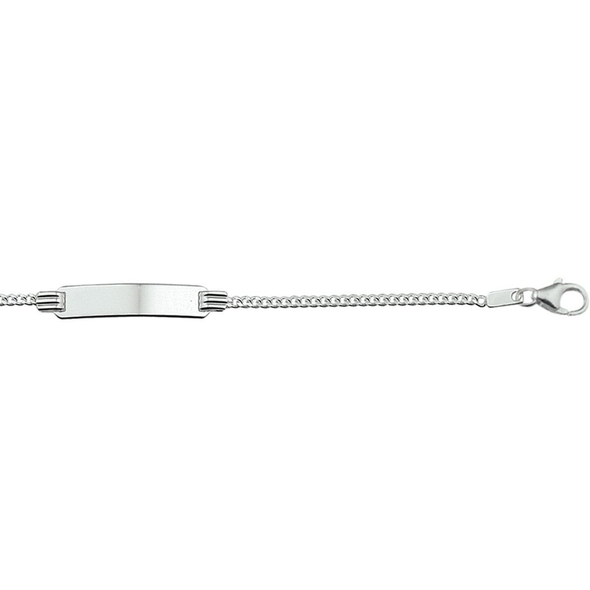 Fantasy Collection Graveerarmband gourmette plaat 4,8 mm zilver