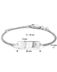 Zilver Gerhodineerd Graveerarmband Zirkonia Plaat 5,0 Mm 11 - 13 Cm 1329671 - PansiteNederland.nl
