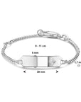 Zilver Gerhodineerd Graveerarmband Zirkonia Plaat 5,0 Mm 9 - 11 Cm 1329672 - PansiteNederland.nl
