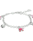 Zilver Gerhodineerd Armband Hart En Dieren 13 + 2 Cm 1329678 - PansiteNederland.nl