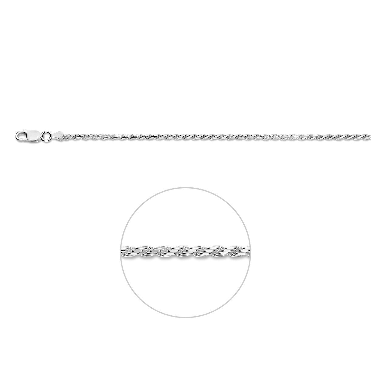 Armband Gerhodineerd Zilveren 2,2 mm – 8718834601127