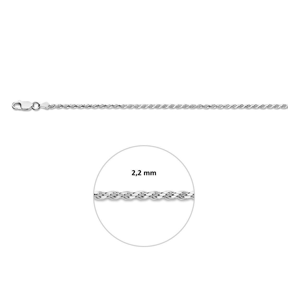 Armband Gerhodineerd Zilveren 2,2 mm – 8718834601127