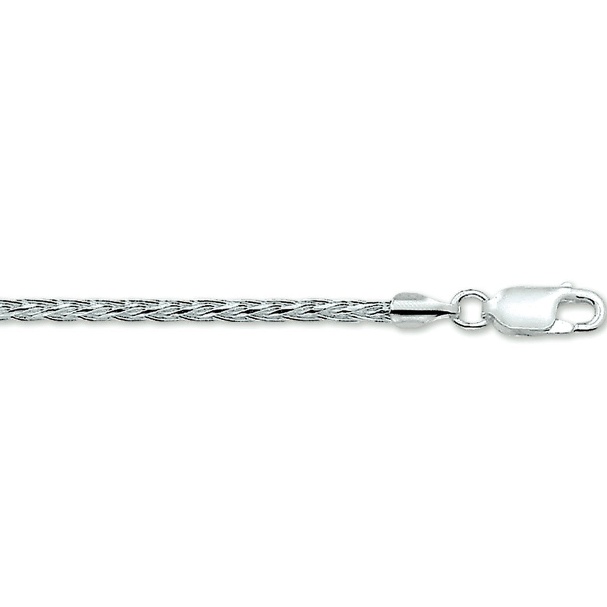 Fantasy Collection Vossestaart 2,0 mm zilver halsketting