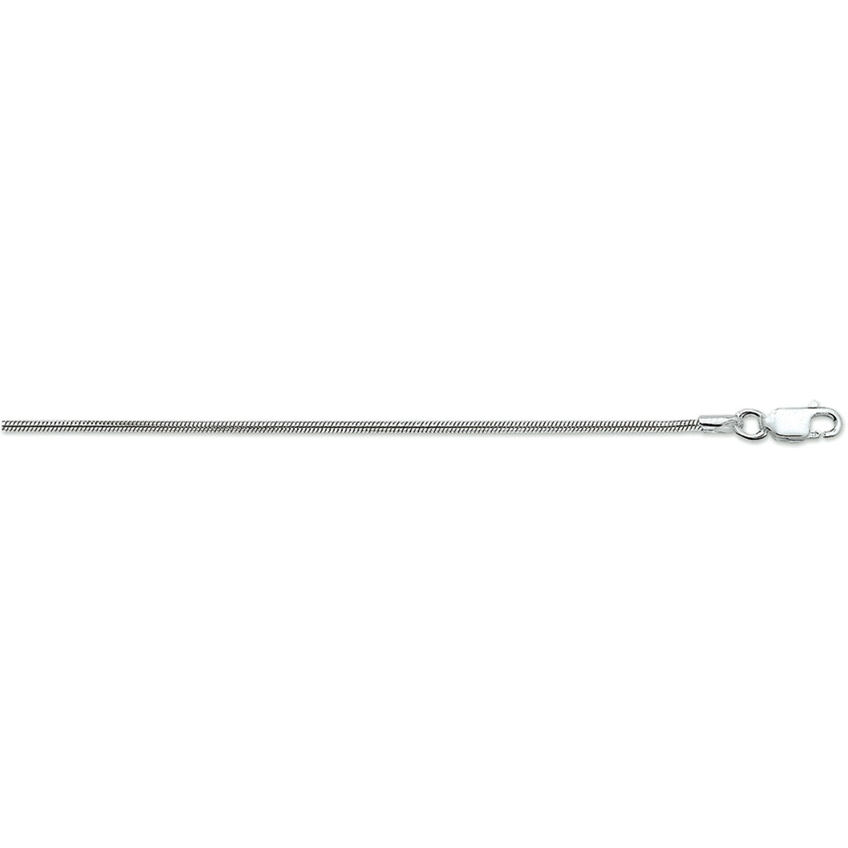 Slang rond 1,6 mm zilver gerhodineerd