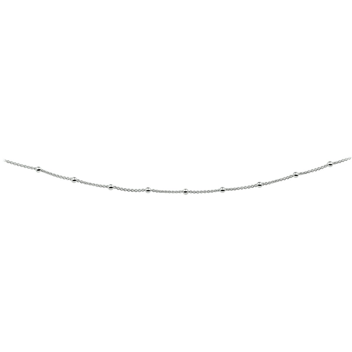 Fantasy Collection Armband jasseron en bolletjes 3,0 mm 18 cm zilver