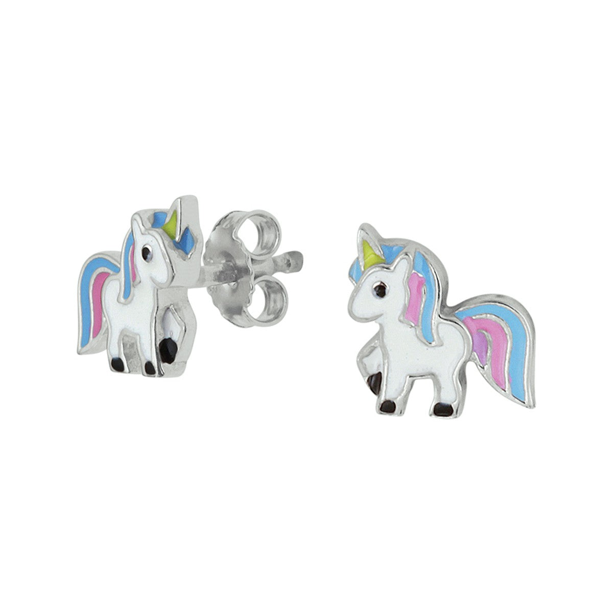 Zilveren oorknoppen eenhoorn - 1329762 - PansiteNederland.nl