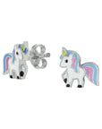 Zilveren oorknoppen eenhoorn - 1329762 - PansiteNederland.nl