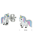 Zilveren oorknoppen eenhoorn - 1329762 - PansiteNederland.nl