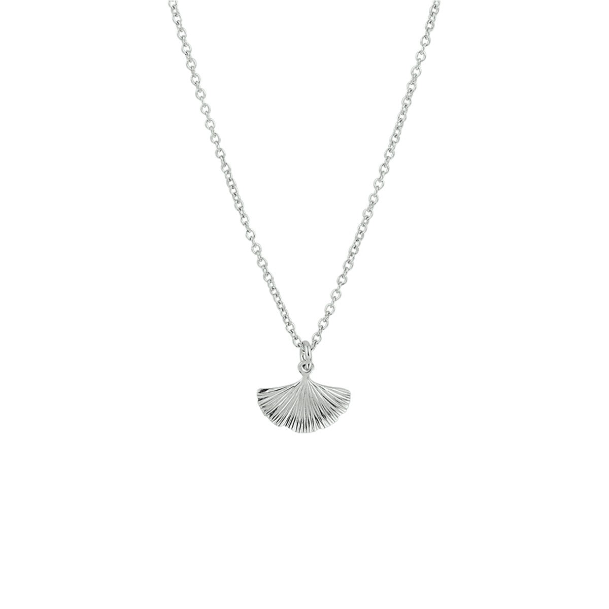 Fantasy Collection Collier ginkgo blad 41 + 5 cm zilver