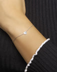 armband hart zilver gerhodineerd - PansiteNederland.nl