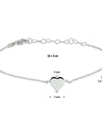 armband hart zilver gerhodineerd - PansiteNederland.nl