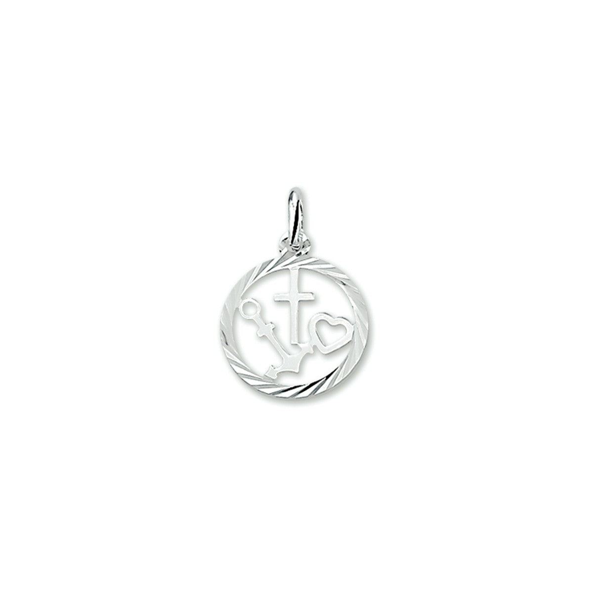 Fantasy Collection Hanger geloof, hoop en liefde gediamanteerd zilver