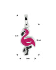 zilver gerhodineerd hanger flamingo 1329848 - PansiteNederland.nl