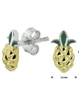 Zilveren oorknoppen ananas - PSN1329855