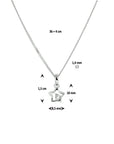 zilver gerhodineerd collier ster zirkonia 36 + 4 cm 1329893 - PansiteNederland.nl