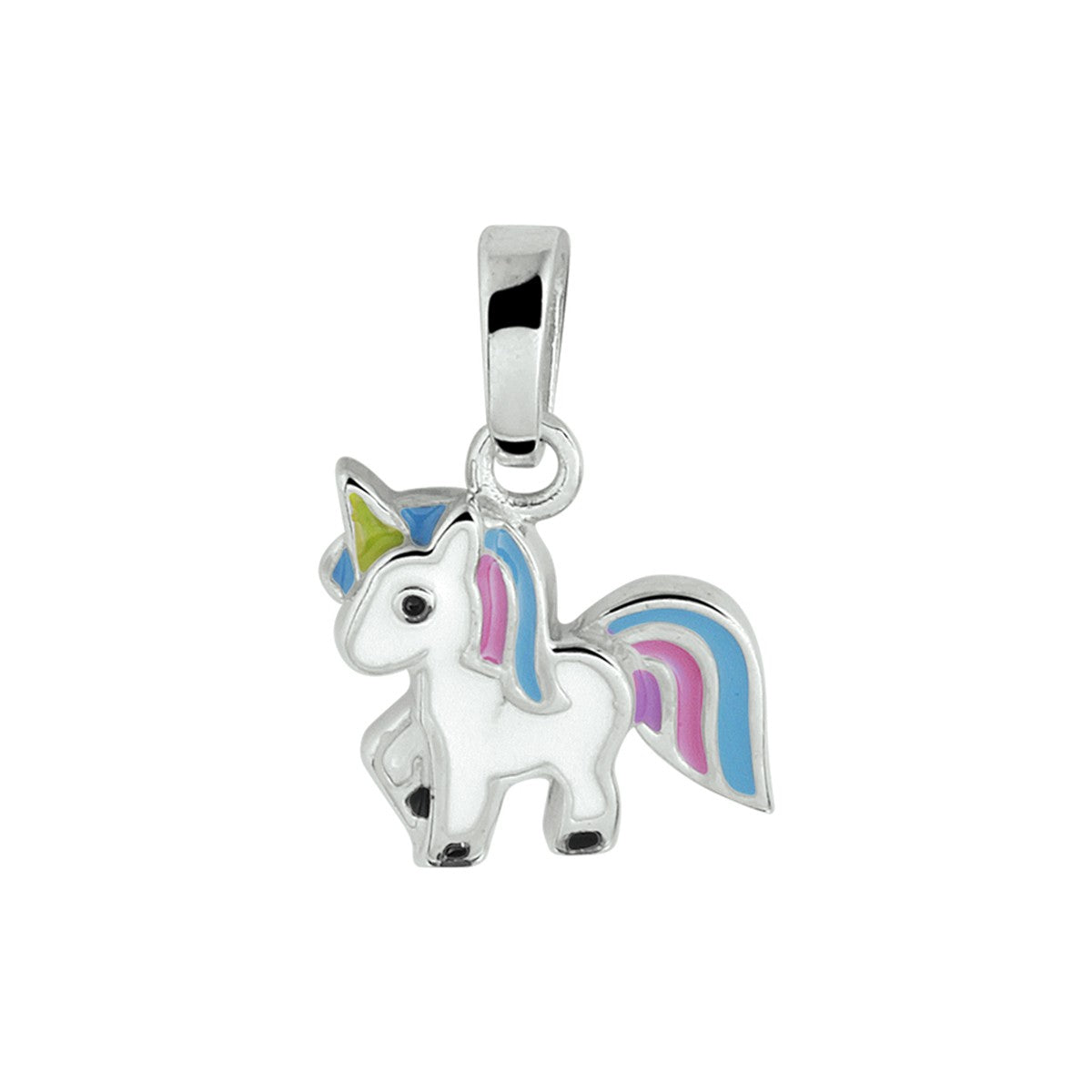 Fantasy Collection Hanger eenhoorn emaille zilver - PSN1329914