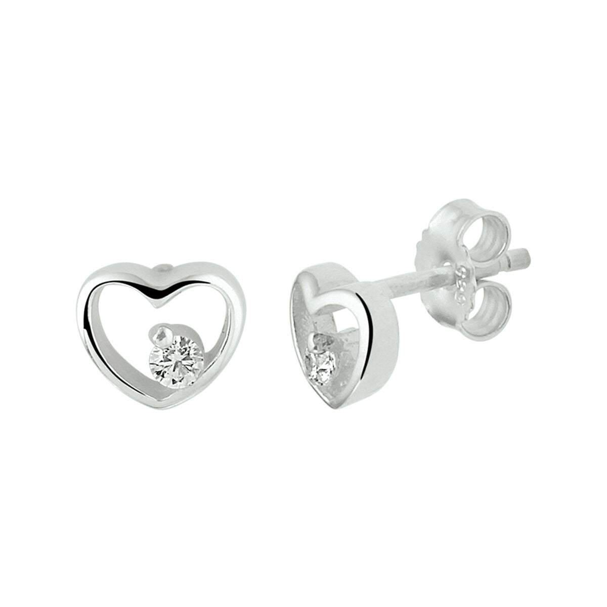 Fantasy Collection Oorbellen hart zirkonia zilver - PSN1329916