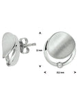 Zilver Gerhodineerd Oorknoppen Zirkonia Poli/Mat 1329921 - PansiteNederland.nl