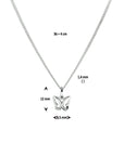 zilver gerhodineerd collier vlinder zirkonia 36 + 4 cm 1329934 - PansiteNederland.nl