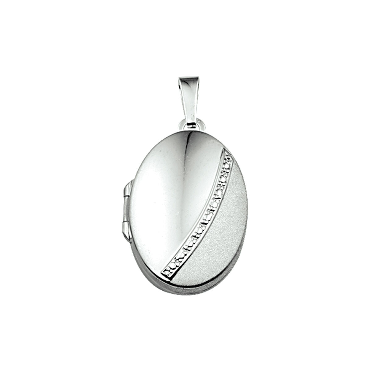 Fantasy Collection Medaillon poli/mat 23,5 mm zilver hanger