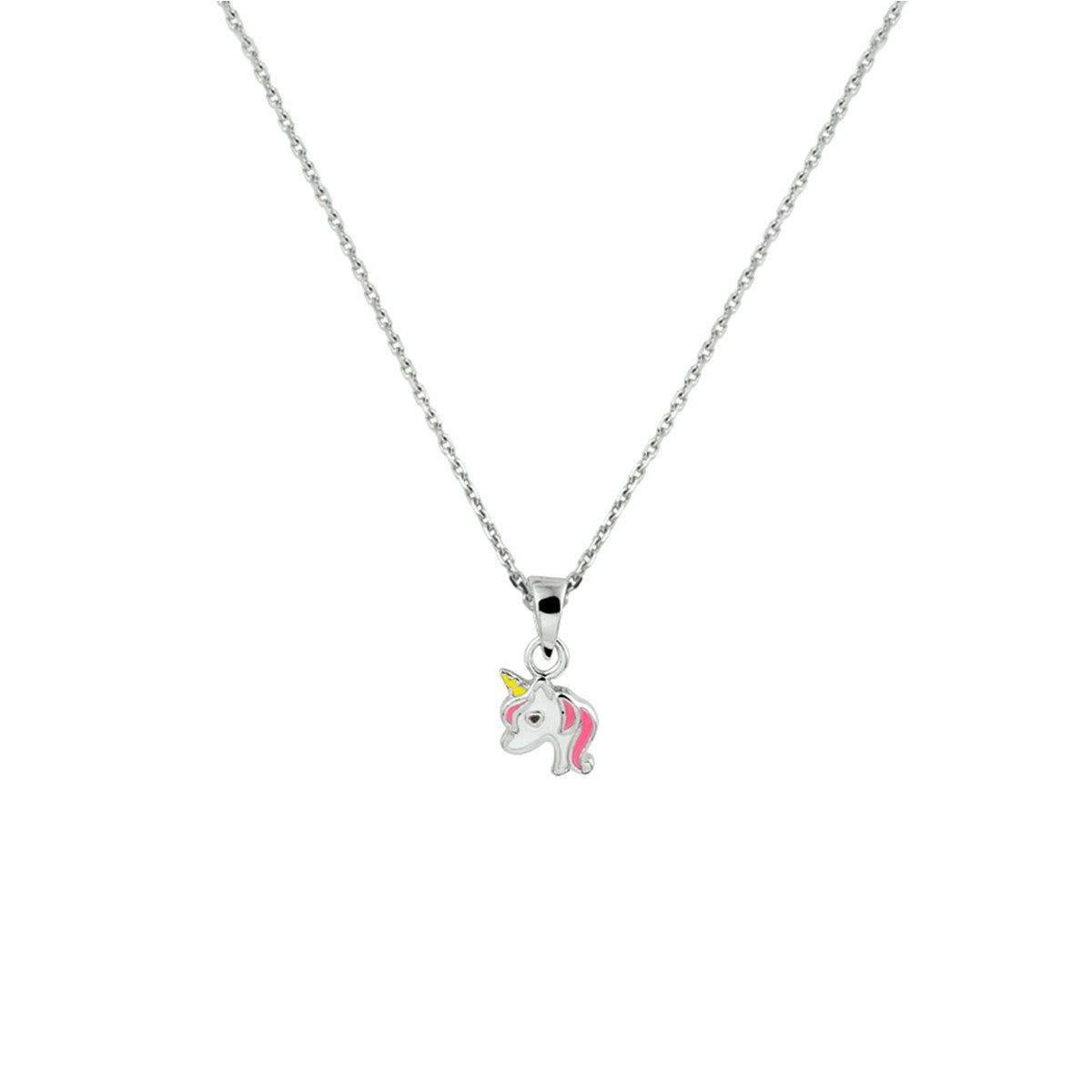 Fantasy Collection Collier eenhoorn 36 + 4 cm zilver