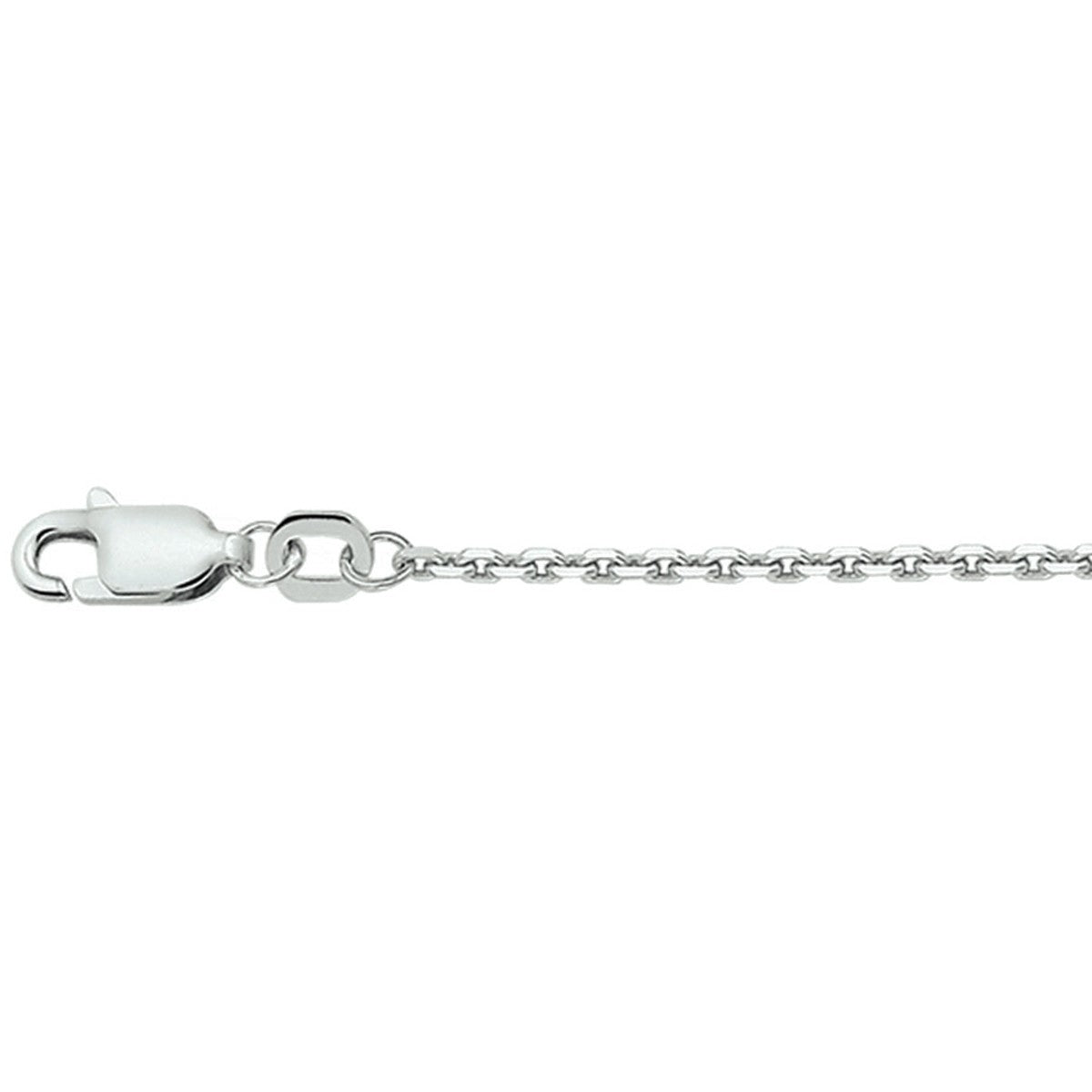 Fantasy Collection Collier anker gediamanteerd 1,7 mm zilver