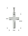 zilver gerhodineerd hanger kruis 1330095 - PansiteNederland.nl