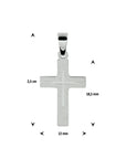 zilver gerhodineerd hanger kruis 1330096 - PansiteNederland.nl