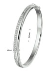 Zilver Gerhodineerd Bangle Scharnier Zirkonia 5,5 X 58,5 Mm 1330151 - PansiteNederland.nl