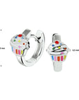 Zilver Gerhodineerd Klapoorringen Cupcake 1330157 - PansiteNederland.nl