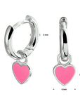 Zilver Gerhodineerd Oorringen Hart 1330160 - PansiteNederland.nl