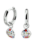 Zilver Gerhodineerd Oorringen Cupcake 1330163 - PansiteNederland.nl