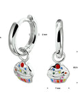 Zilver Gerhodineerd Oorringen Cupcake 1330163 - PansiteNederland.nl